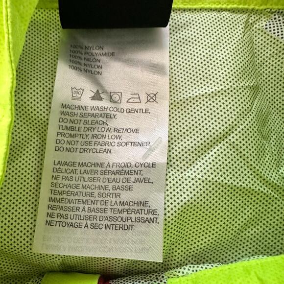 LITTLE DONKEY ANDY Womens Jacket XL Neon Yellow Windbreaker Run Cycle Packable - Picture 5 of 8